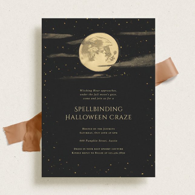 Full Moon Halloween fest Inbjudningar (Skapare uppladdad)