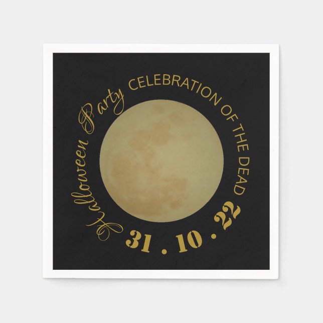 Full Moon, Halloween fest Napkin Pappersservett (Framsidan)