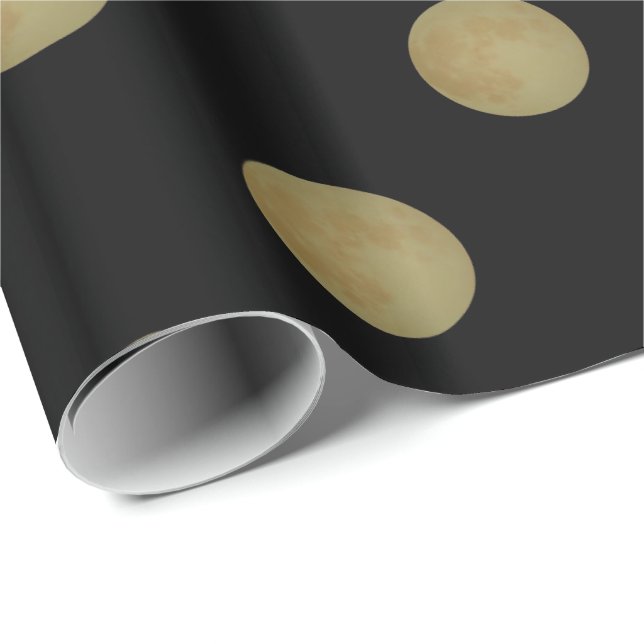 Full Moon, Halloween Wrapping Papper Presentpapper (Rullad Hörn)