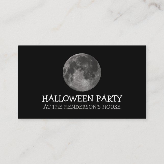 Full Moon, Halloweenfest Biljett Inbjudan (Framsida)