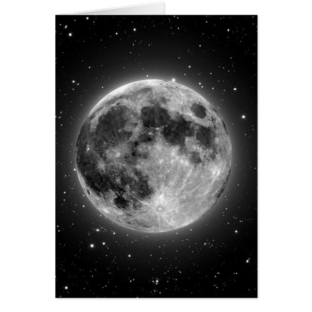 Full Moon Hälsningskort (Framsidan)