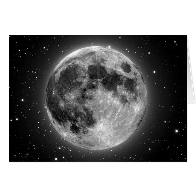 Full Moon Hälsningskort (Framsidan Horizontal)