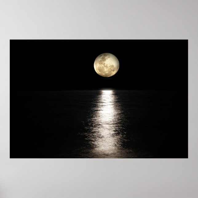 Full Moon i havet Poster (Framsidan)