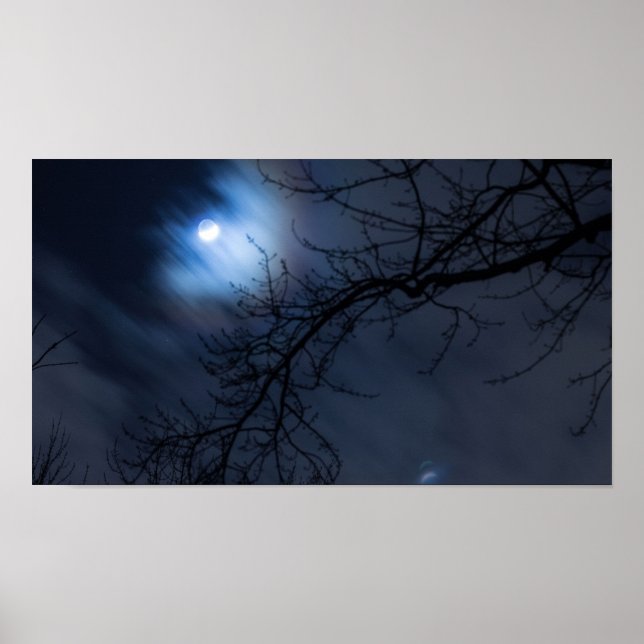 Full Moon i Night Himlar, Ohio Poster (Framsidan)