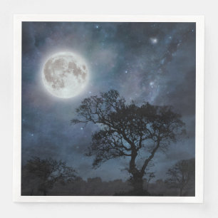 Full Moon i Starry Himlar Pappersservett