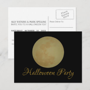Full Moon, inbjudan till Halloween fest Vykort
