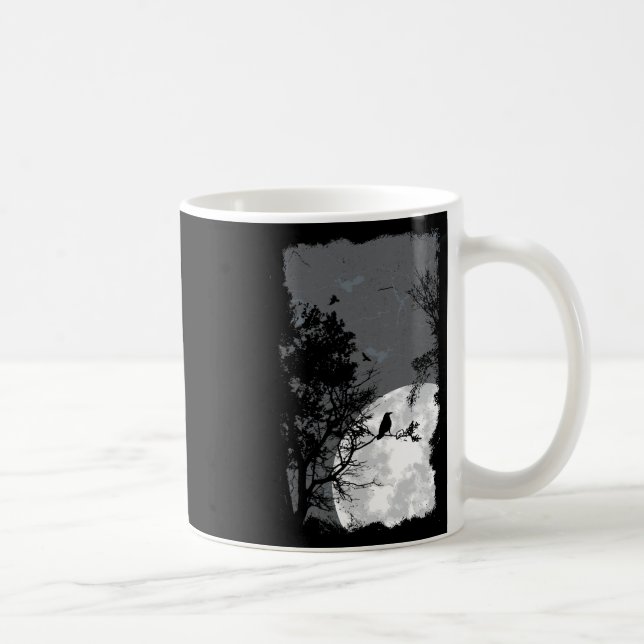 Full Moon Kråka Gloomy Forest Costume Fantastisk H Kaffemugg (Höger)