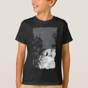 Full Moon Kråka Gloomy Forest Costume Fantastisk H T Shirt