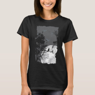 Full Moon Kråka Gloomy Forest Costume Fantastisk H T Shirt