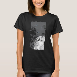 Full Moon Kråka Gloomy Forest Costume Fantastisk H T Shirt