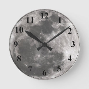 Full Moon Lunar Clock Rund Klocka
