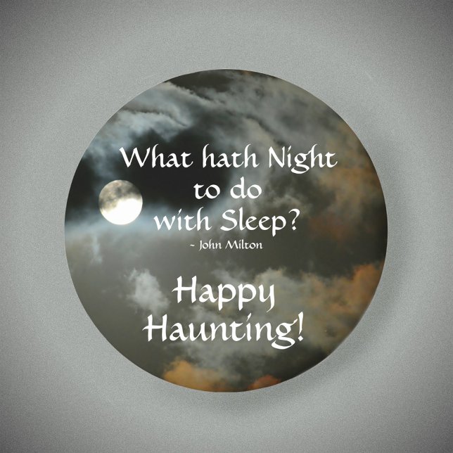 Full Moon Lycklig Haunting Halloween Underlägg Papper Rund (Skapare uppladdad)