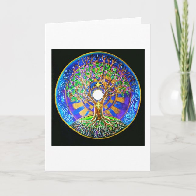 Full Moon Mandala Kort (Framsida)