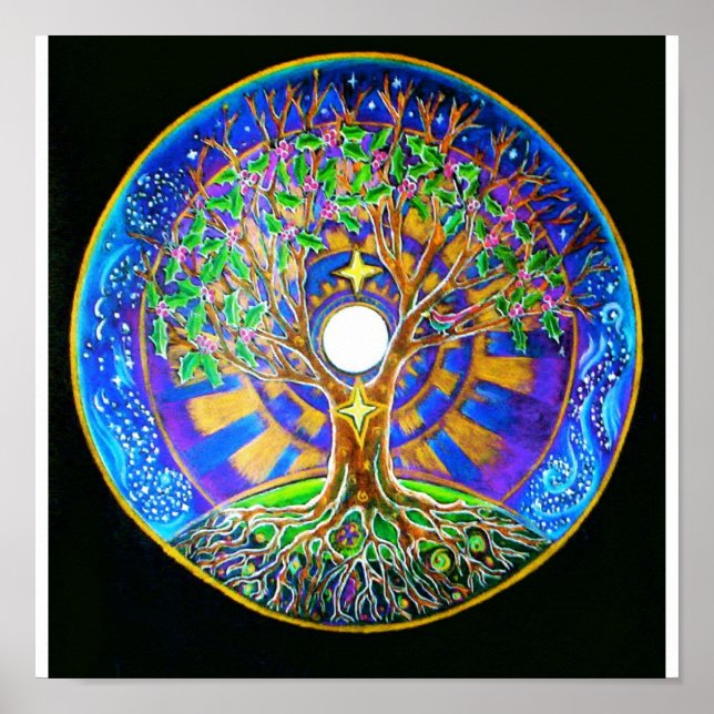 Full Moon Mandala Poster (Framsidan)