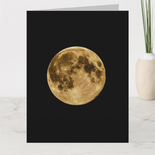 FULL MOON - MÅNE ÄLSKARE LYCKLIG BIG FÖDELSEDAGSKO KORT (Framsida)