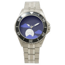 Full Moon med Clouds Manar