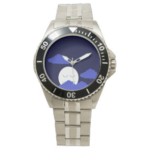 Full Moon med Clouds Manar Armbandsur