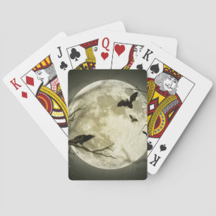 Full Moon med fladdermöss och Raven Casinokort