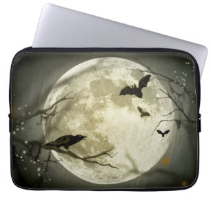 Full Moon med fladdermöss och Raven Laptop Fodral