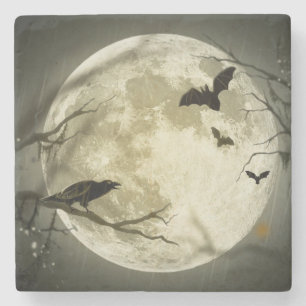 Full Moon med fladdermöss och Raven Stenunderlägg