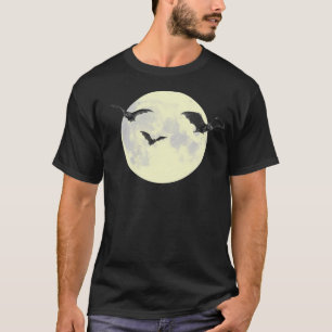 Full Moon med Fladdermöss Tee