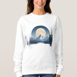 Full Moon Mountain Landscape Sweatshirt T Shirt
