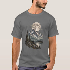 Full Moon Mountain Wilderness T Shirt