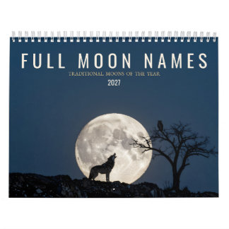 Full Moon Names 2027 Full Moon Dates Wildlife Art Kalender