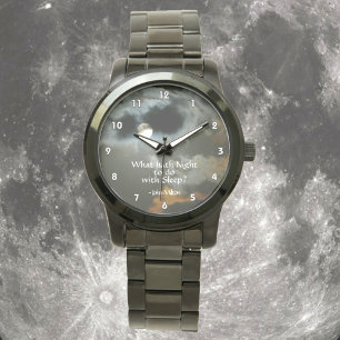 Full Moon Natt-citattecken Anpassade Armbandsur