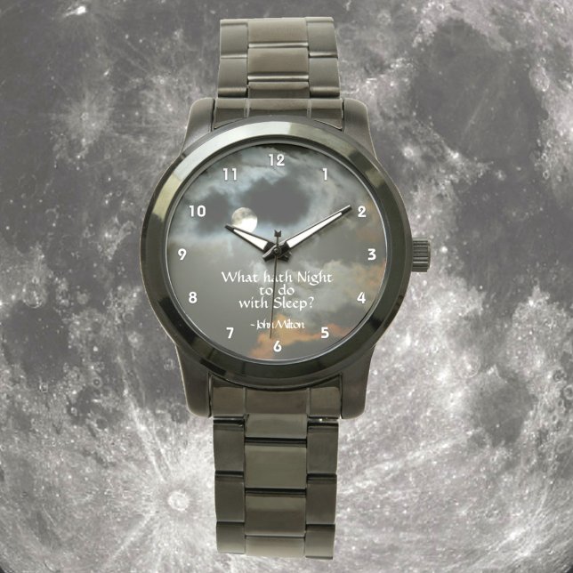 Full Moon Natt-citattecken Anpassade Armbandsur (Skapare uppladdad)