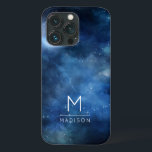 Full Moon Navy Blue Galaxy Himmel Celestial Monogr<br><div class="desc">Lunar Himmel Full Moon Navy Blue Galaxy Himmel Celestial Monogram Design, med Nattsahinande stjärnor, och Glowing Måne på en djup rik Navy Blue, Blek Blue och tips på lila vattenfärgen struktur. Med moderna, tunna sans serif. Ett magiskt exempel på den här världsdesignen. Monogrammad mobil plånboksväska! ~ Kolla min butik för...</div>