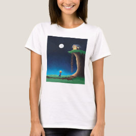 Full Moon Night Himlar T-Shirt