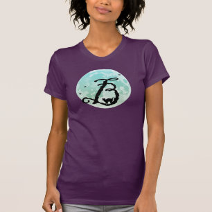 Full Moon och Cat B Initial Monogram T- Shirt T