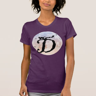 Full Moon och Cat D Initial Monogram T-Shirt