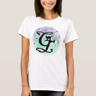 Full Moon och Cat G Initial Monogram T- Shirt T
