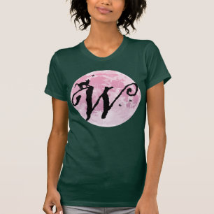 Full Moon och Cat W Initial Monogram T-Shirt
