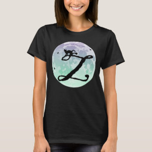 Full moon och Cat X Initial Monogram T Shirt