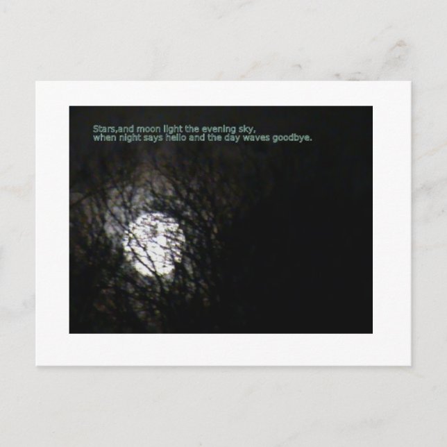 Full Moon och Dikt Vykort (Framsida)