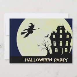 Full Moon och hemsökt Halloween-inbjudan Inbjudningar