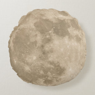Full Moon och Solar Eclipse Round Pillow Rund Kudde
