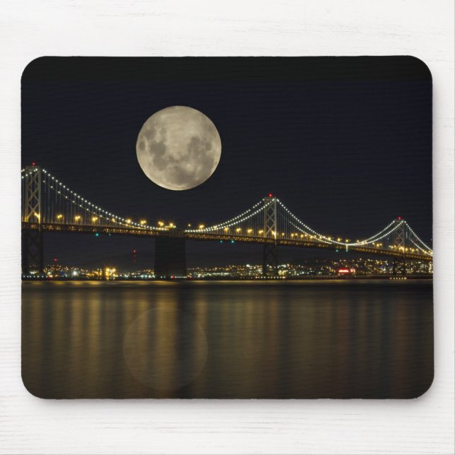 Full Moon över Bay Bridge Musmatta (Framsidan)