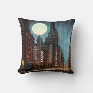 Full Moon över New York Kudde