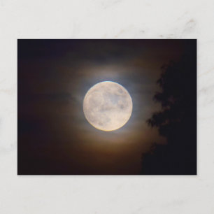 Full Moon på en konstgjord kväll - Vykort
