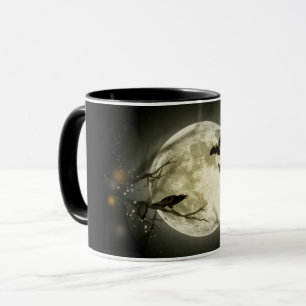 Full Moon på Halloween Mugg