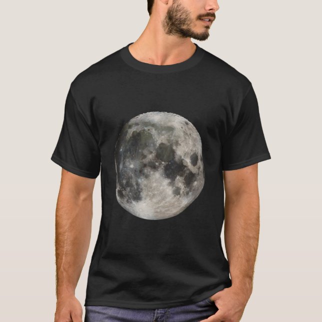 Full Moon Phase Space Love Photography Astronomy T Shirt (Framsida)