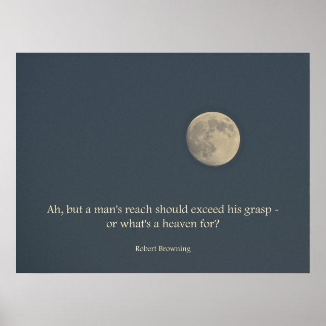 Full Moon Poster Robert Browning Quote (Framsidan)