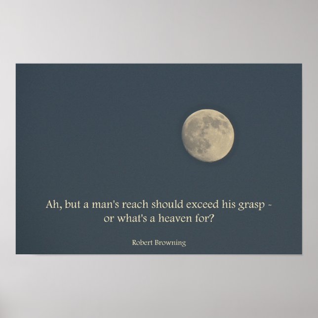 Full Moon Poster Robert Browning Quote (Framsidan)
