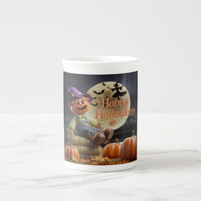 Full Moon Pumpkin Mugg Benporslin Mugg (Framsidan)
