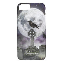Full Moon Raven Celtic Kor iphone case