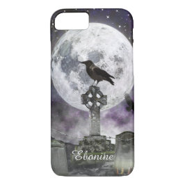 Full Moon Raven Celtic Kor iphone case